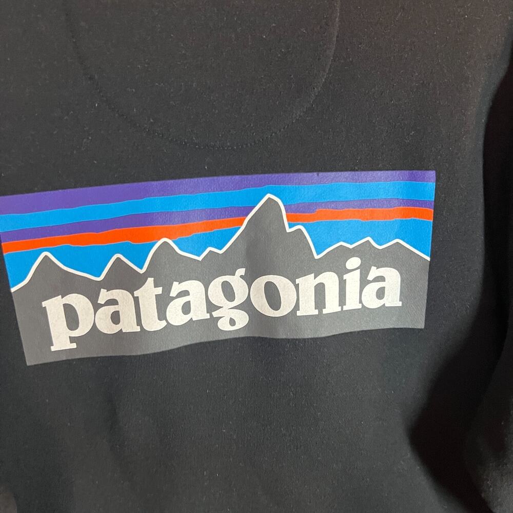 Patagonia Black Crew Sweatshirt with Chest Logo - Picture 6 of 9